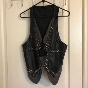 Beautiful faux leather studded vest